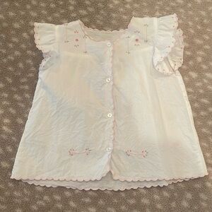 Little English embroidered tea blouse | size 24 mths